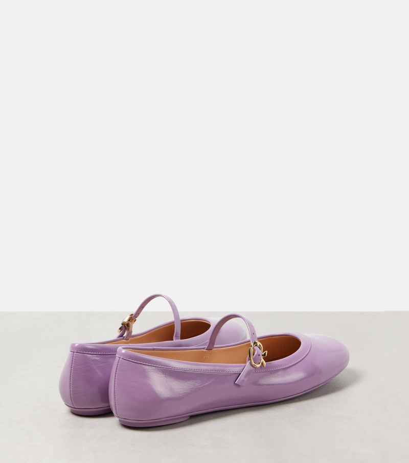 Gianvito Rossi Carla patent leather Mary Jane flats outlook