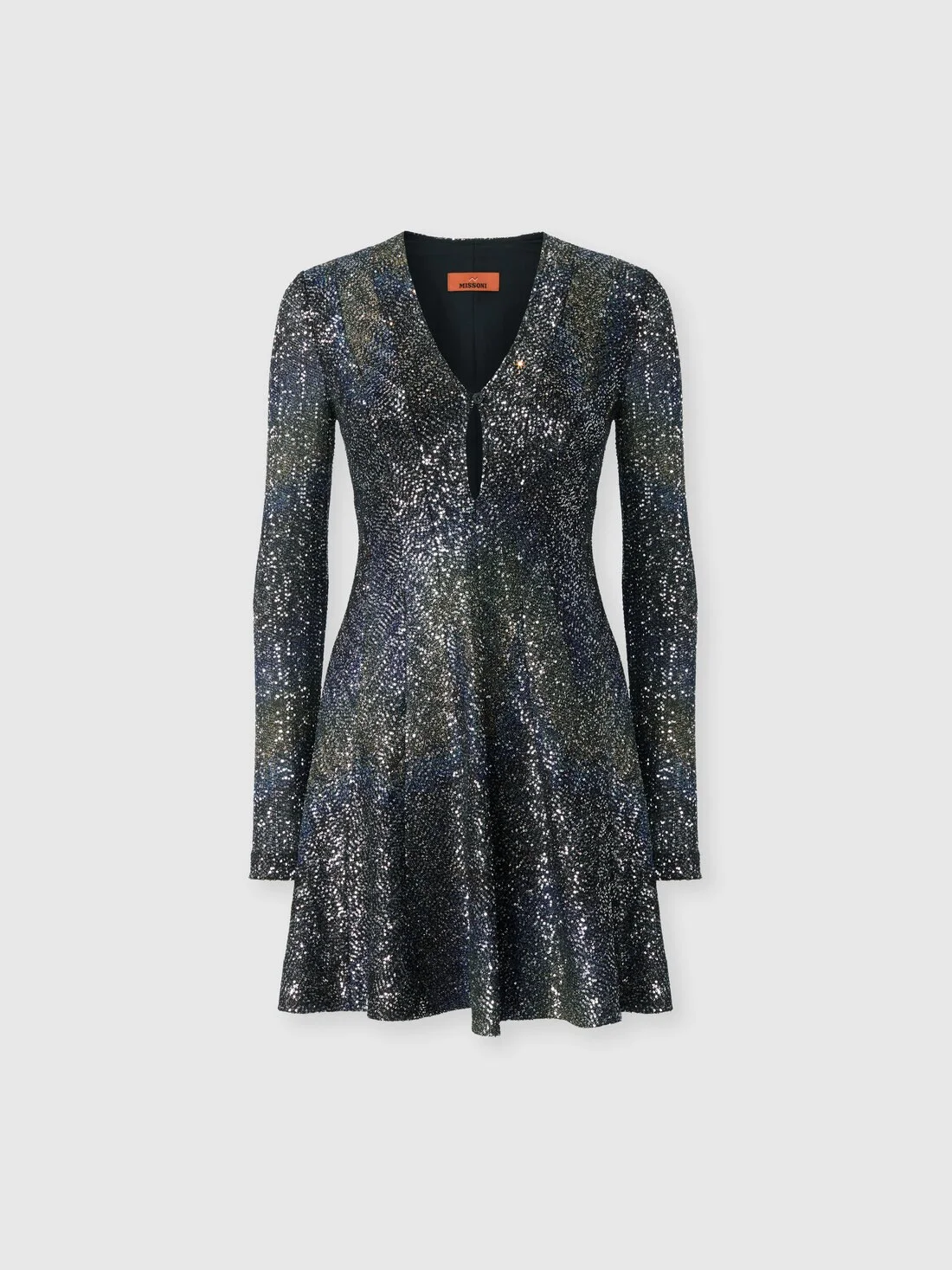 Dégradé mini dress with sequins - 1