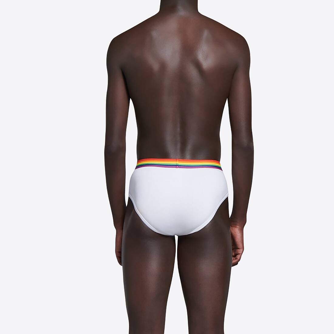 Men's Pride Slip Briefs in White - 5