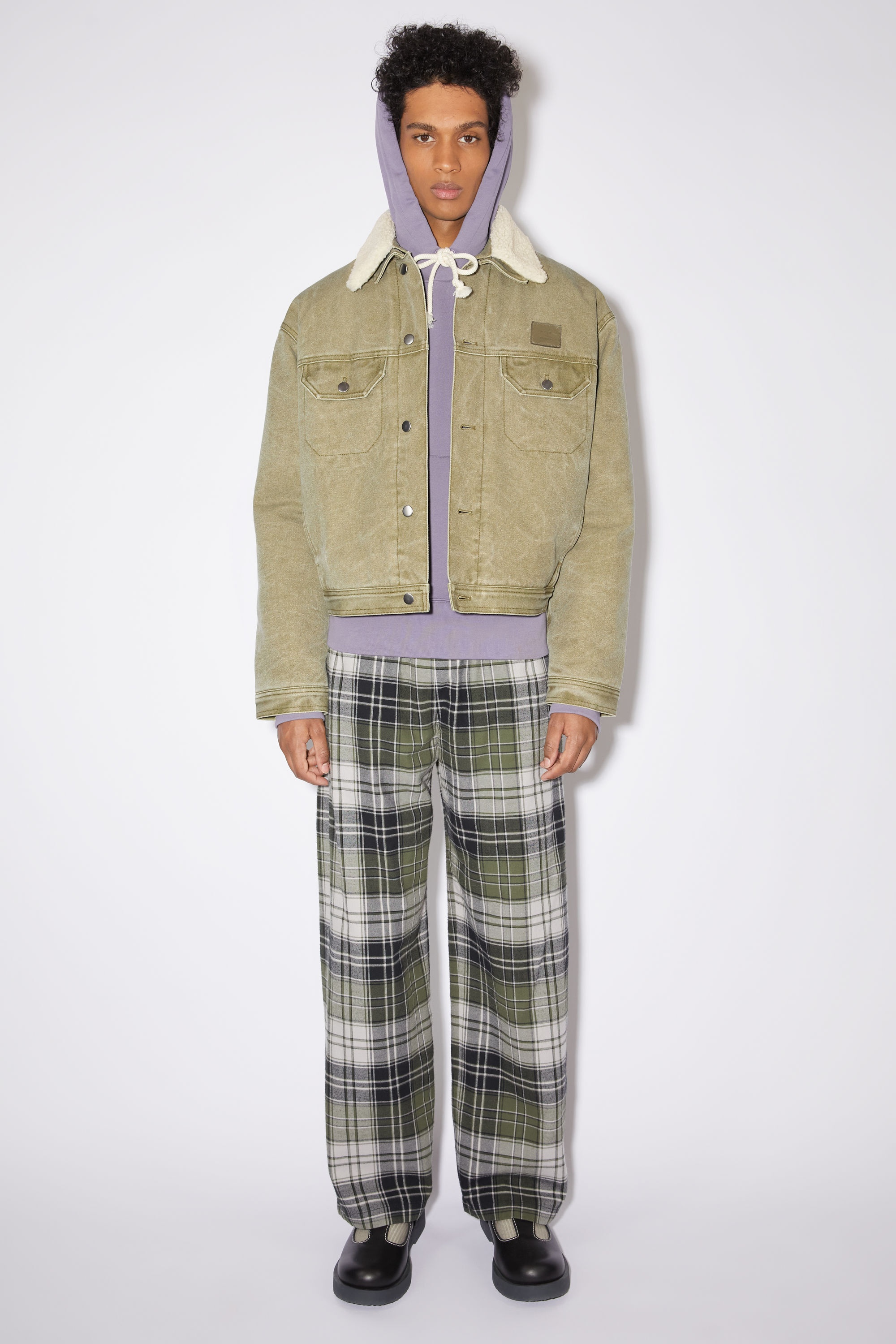 Canvas padded jacket - Khaki beige - 2