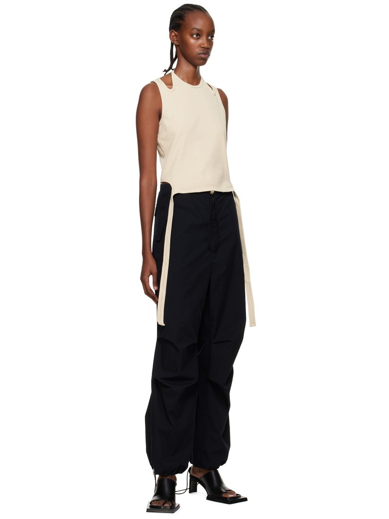 Dion Lee Beige Halter Tie Tank Top outlook