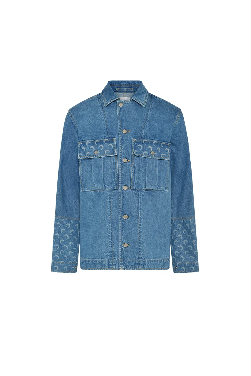 Light blue denim trucker jacket organic cotton - 1
