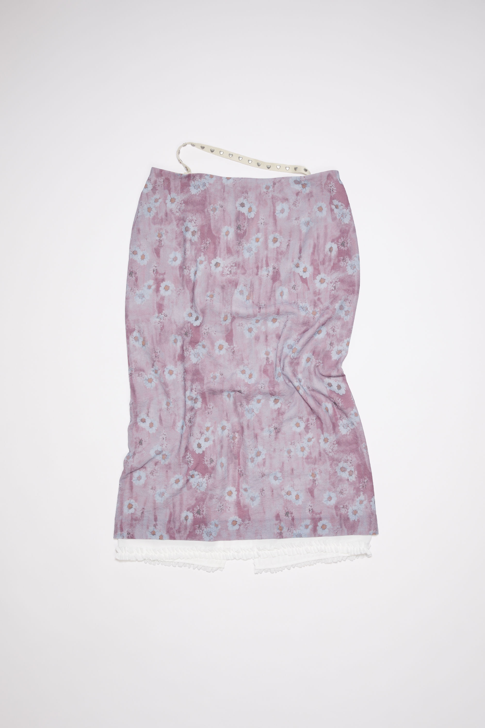 Printed crepe skirt - Raspberry pink - 6