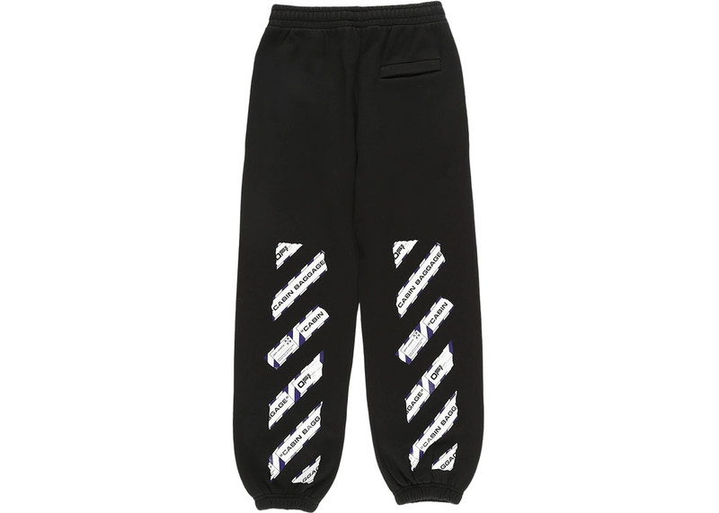 Off-White OFF-WHITE Airport Tape Short Sweatpants Black/Beige outlook