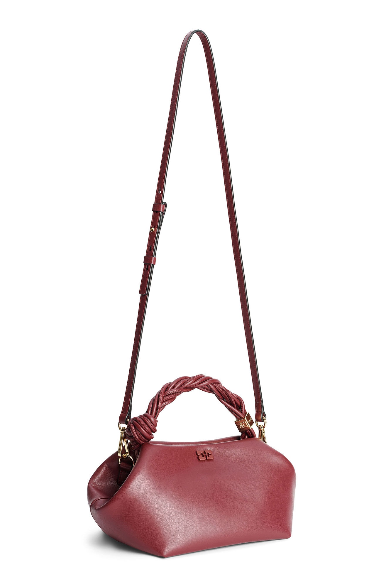 BURGUNDY SMALL GANNI BOU BAG - 7