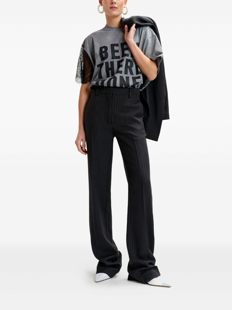 ESSENTIEL ANTWERP Invade pinstripe flared trousers outlook