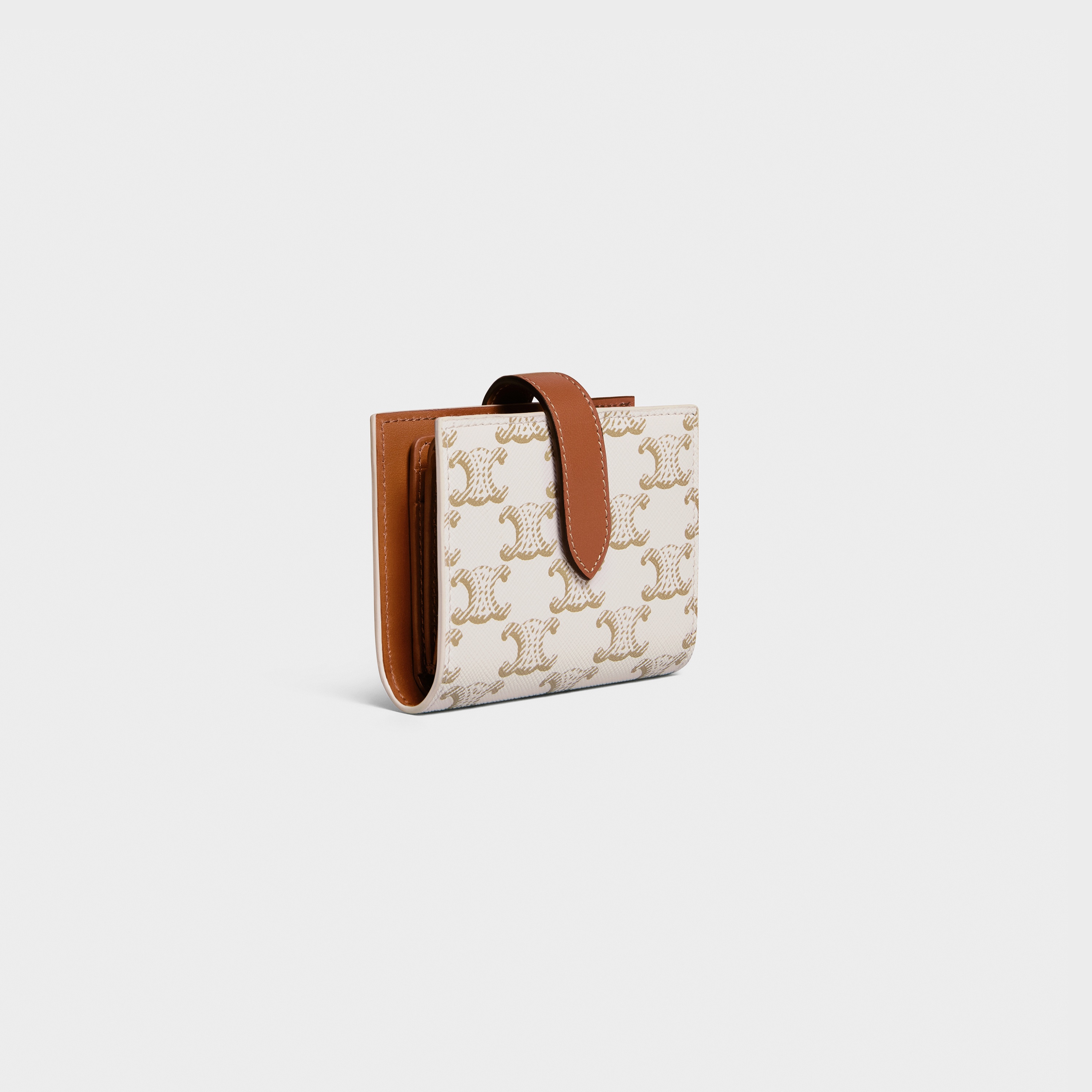 Small Strap Wallet Essentials in Triomphe Canvas and Lambskin - 2