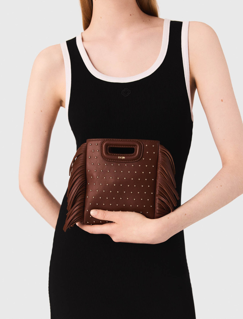 Leather M mini bag with studs 8