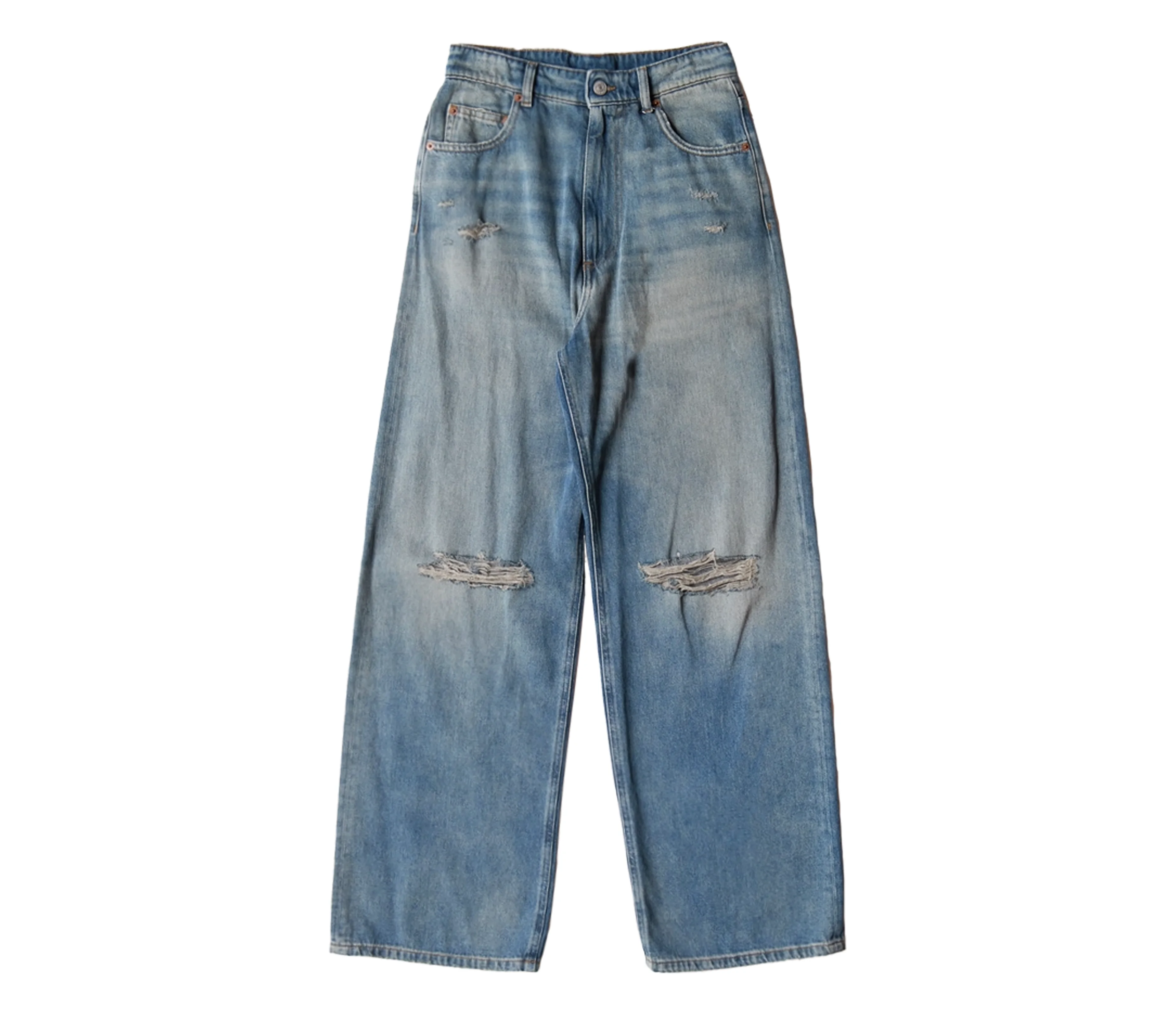 MM6 Maison Margiela 'Regular Leg Jeans With Knee Slash' (Blue) - 1