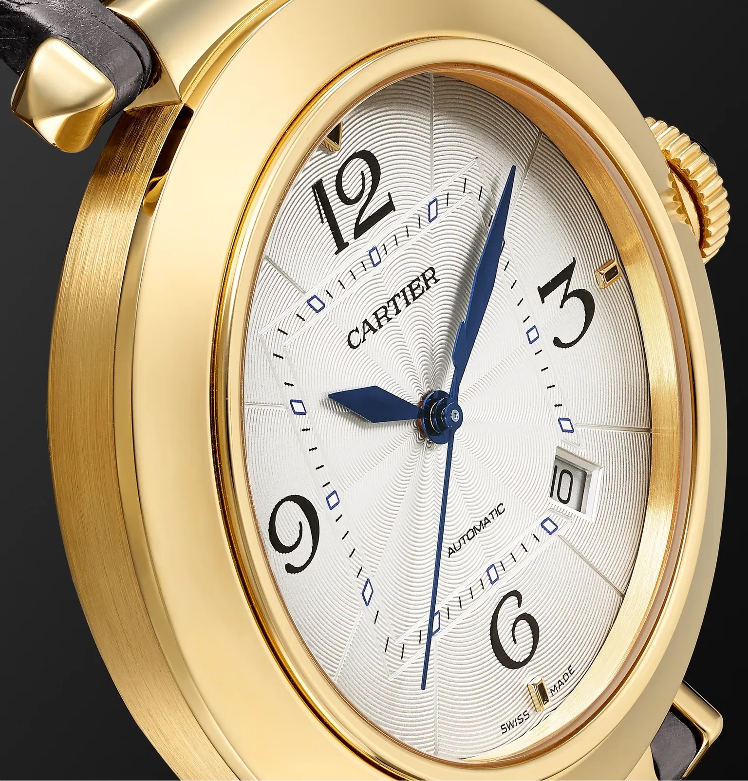 Pasha de Cartier Automatic 41mm 18-Karat Gold and Alligator Watch, Ref. No. WGPA0007 - 6