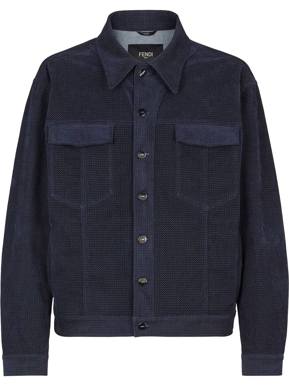 FF-motif shirt jacket - 1