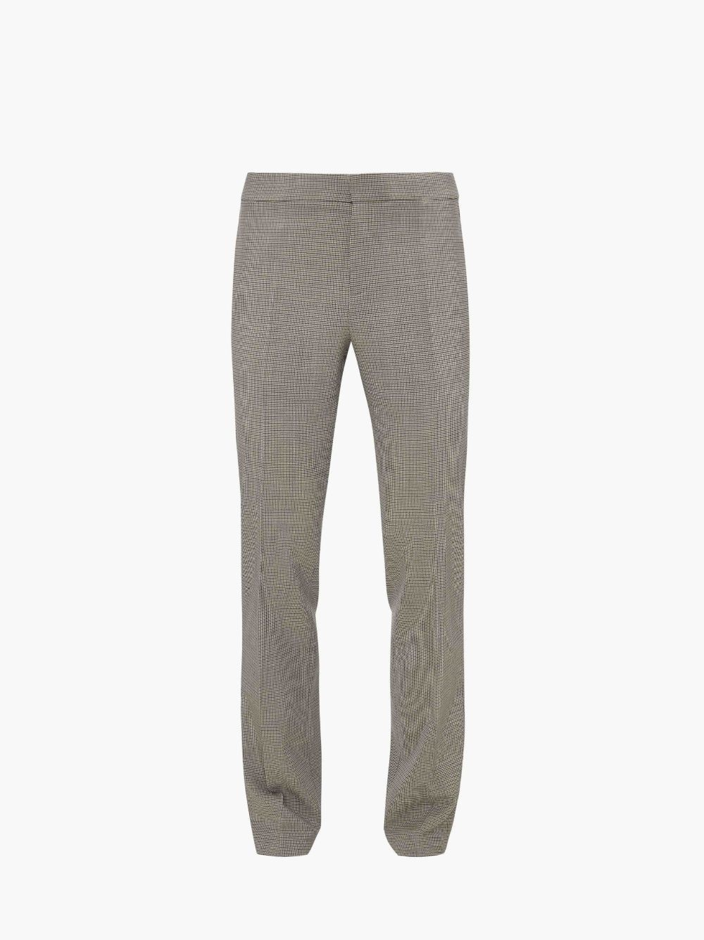 CHECK SLIM LEG TROUSERS - 1