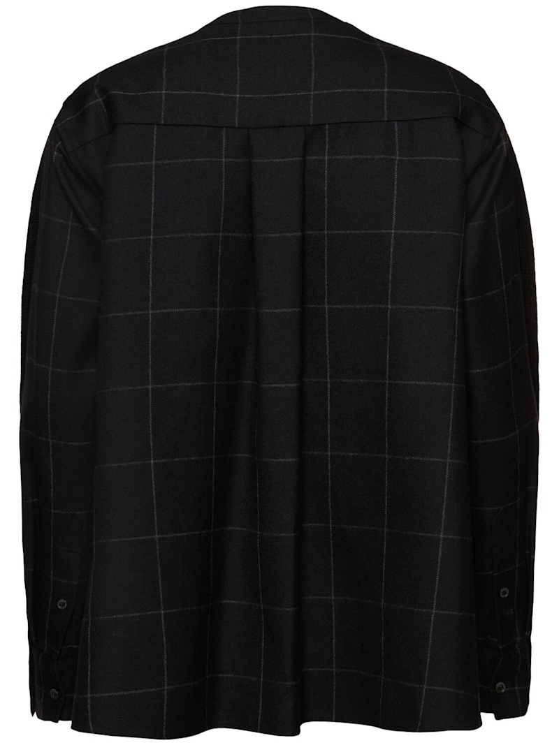 Windowpane knit cardigan - 3