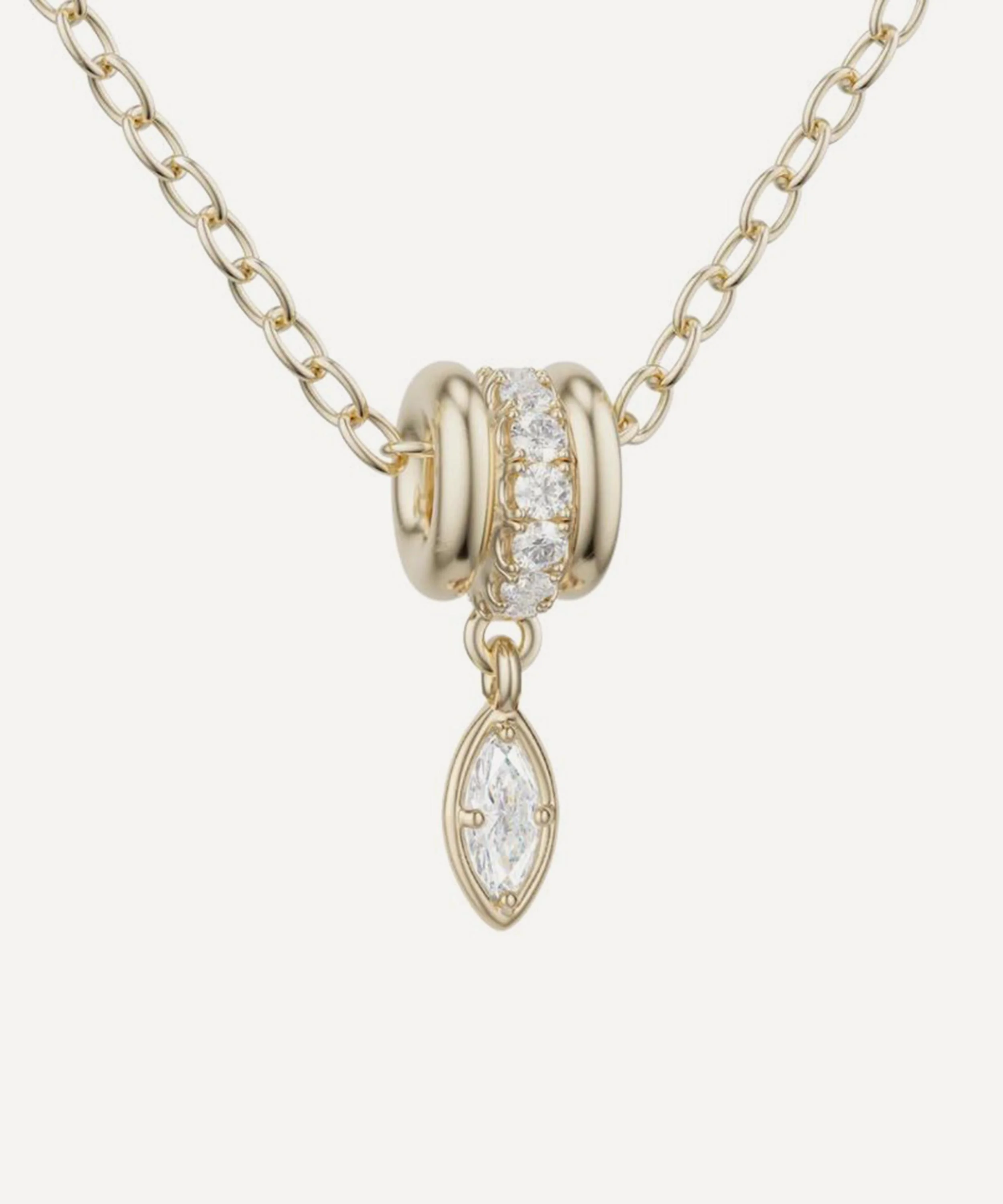 18ct Gold Vesta Marquise Diamond Necklace - 1