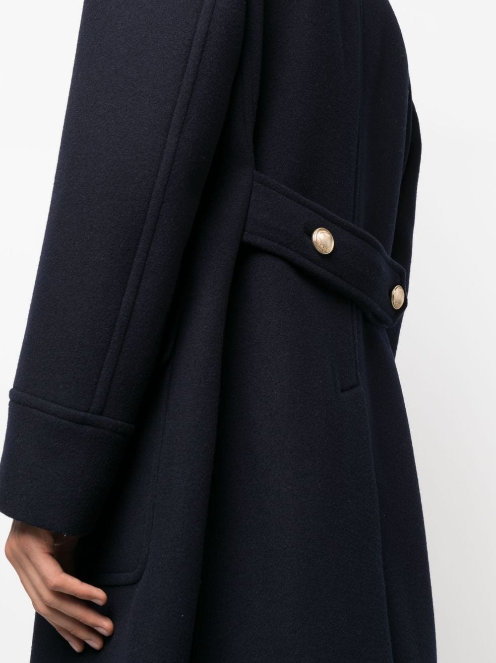 button-down double-breasted coat - 5