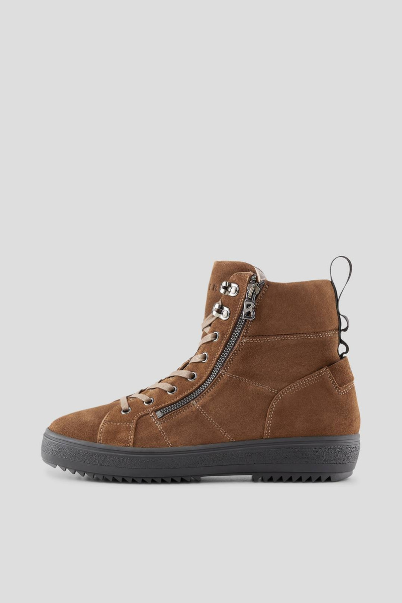 ANCHORAGE HIGH-TOP SNEAKERS WITH SPIKES IN COGNAC 1
