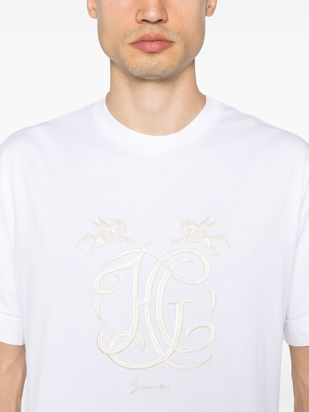 Givenchy Men Hg Embroidery T-Shirt - 3