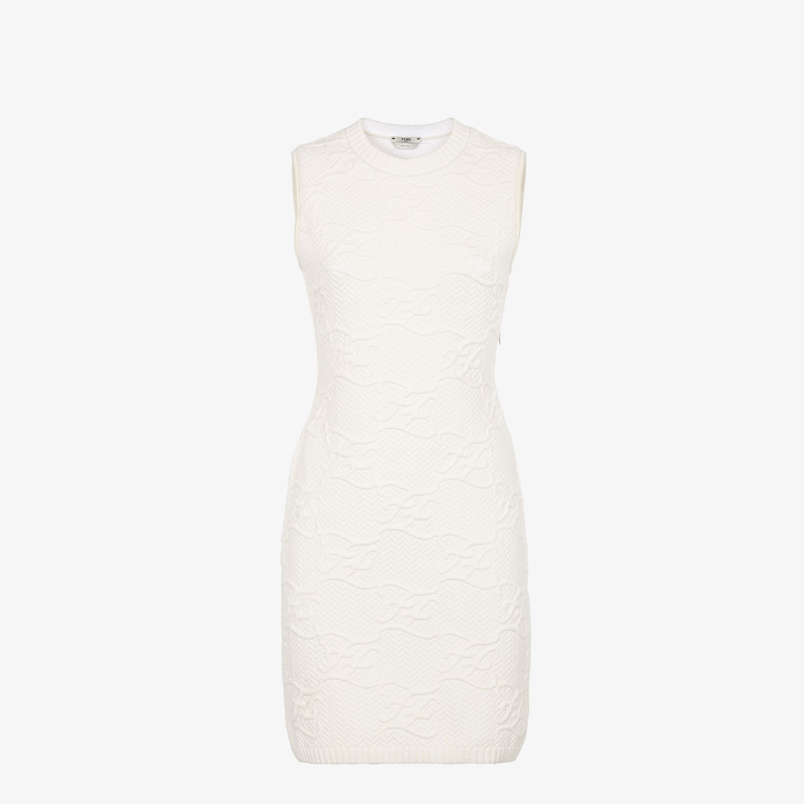 White wool and cashmere dress - 1