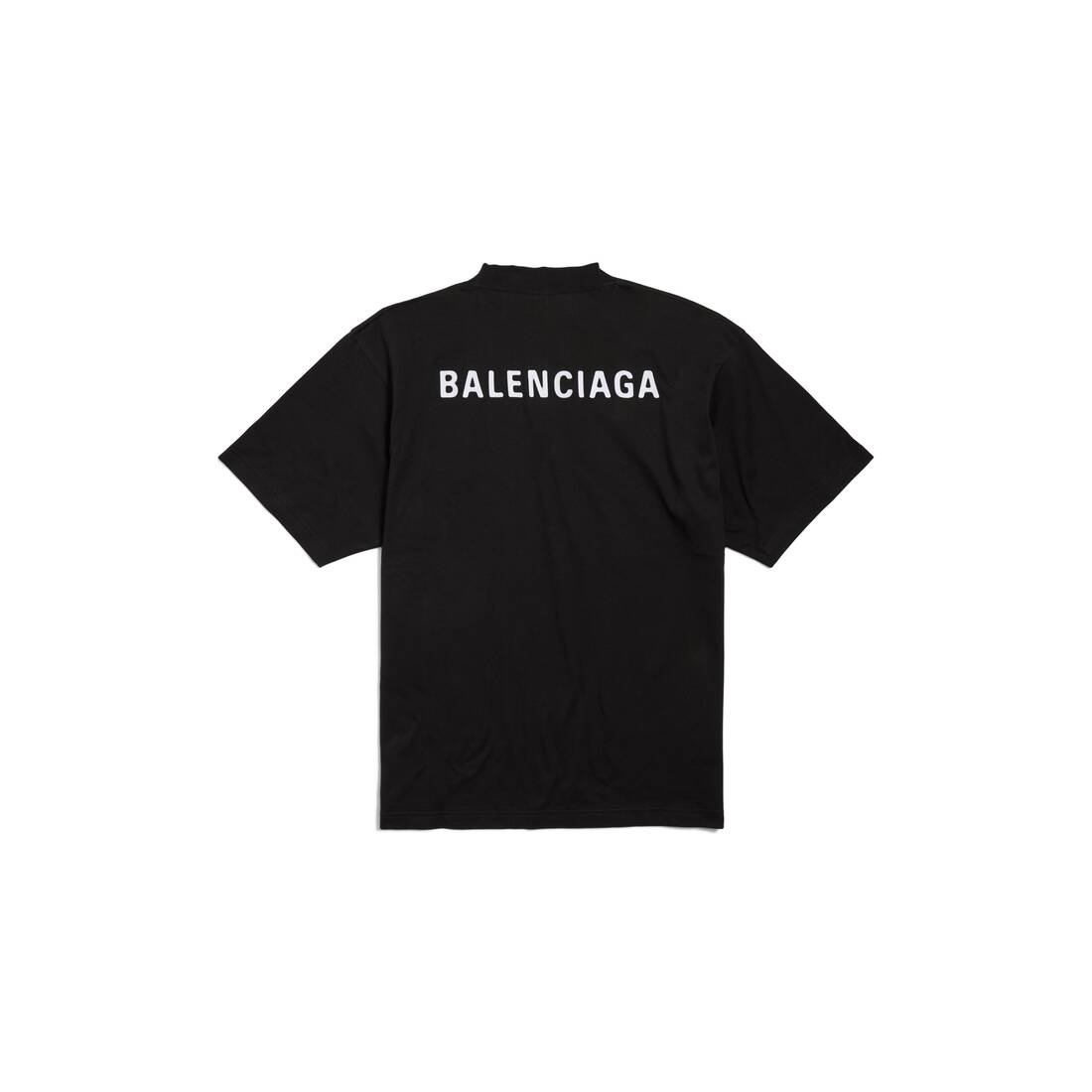 New Balenciaga Back T-shirt Medium Fit in Black - 7