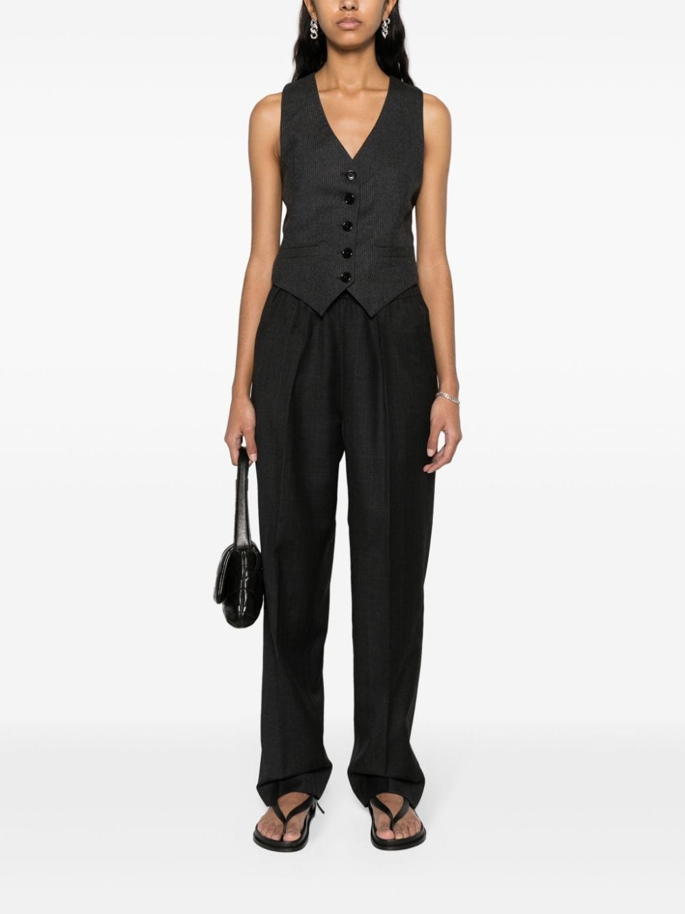 Liska checked straight-leg trousers - 2