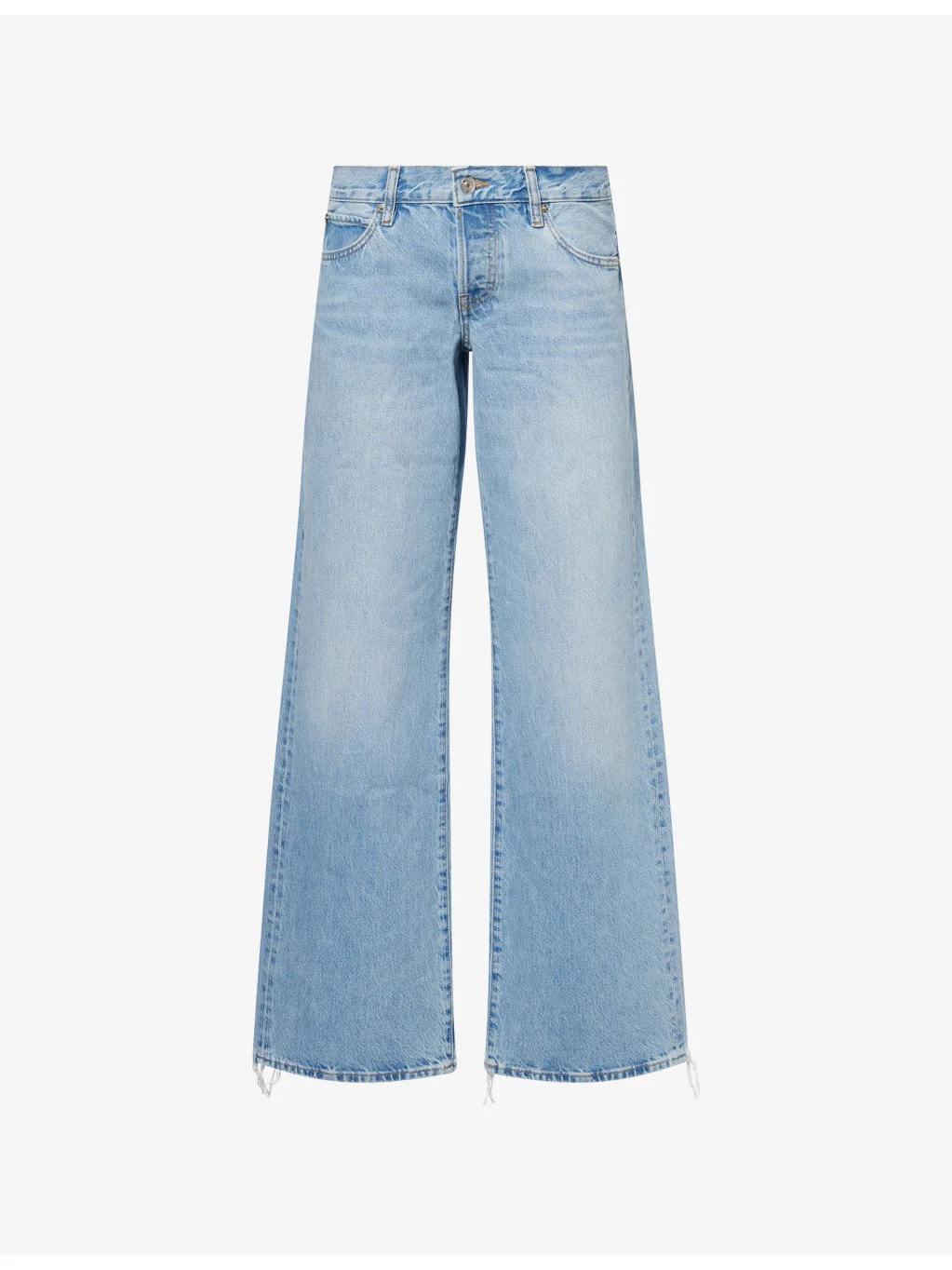 FRAME x Amelia Gray The Gray Mid-Rise Wide-Leg Denim Jeans - 1