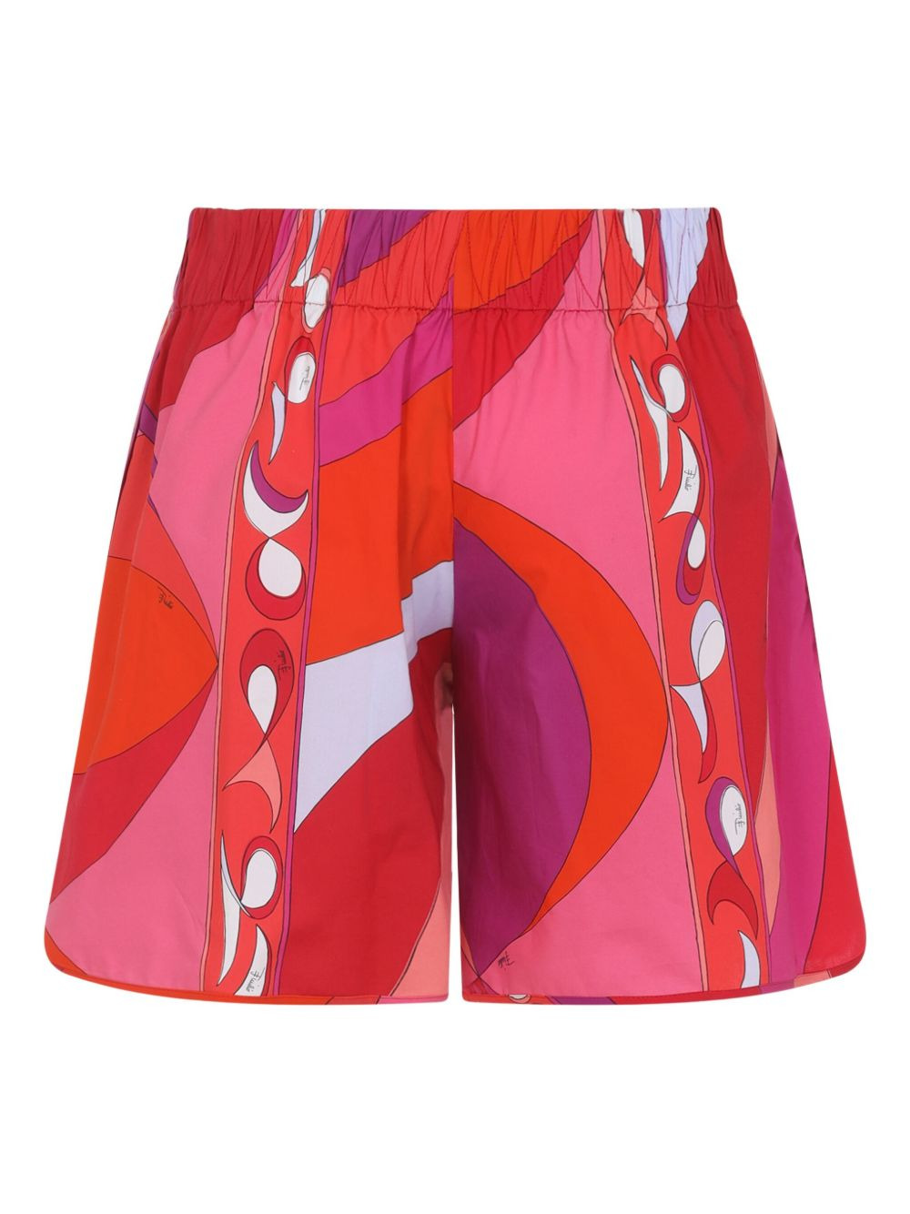 abstract-print elastic-waist shorts - 2