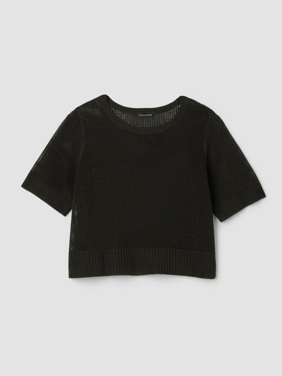 Organic Linen Cotton Round Neck Top - 1