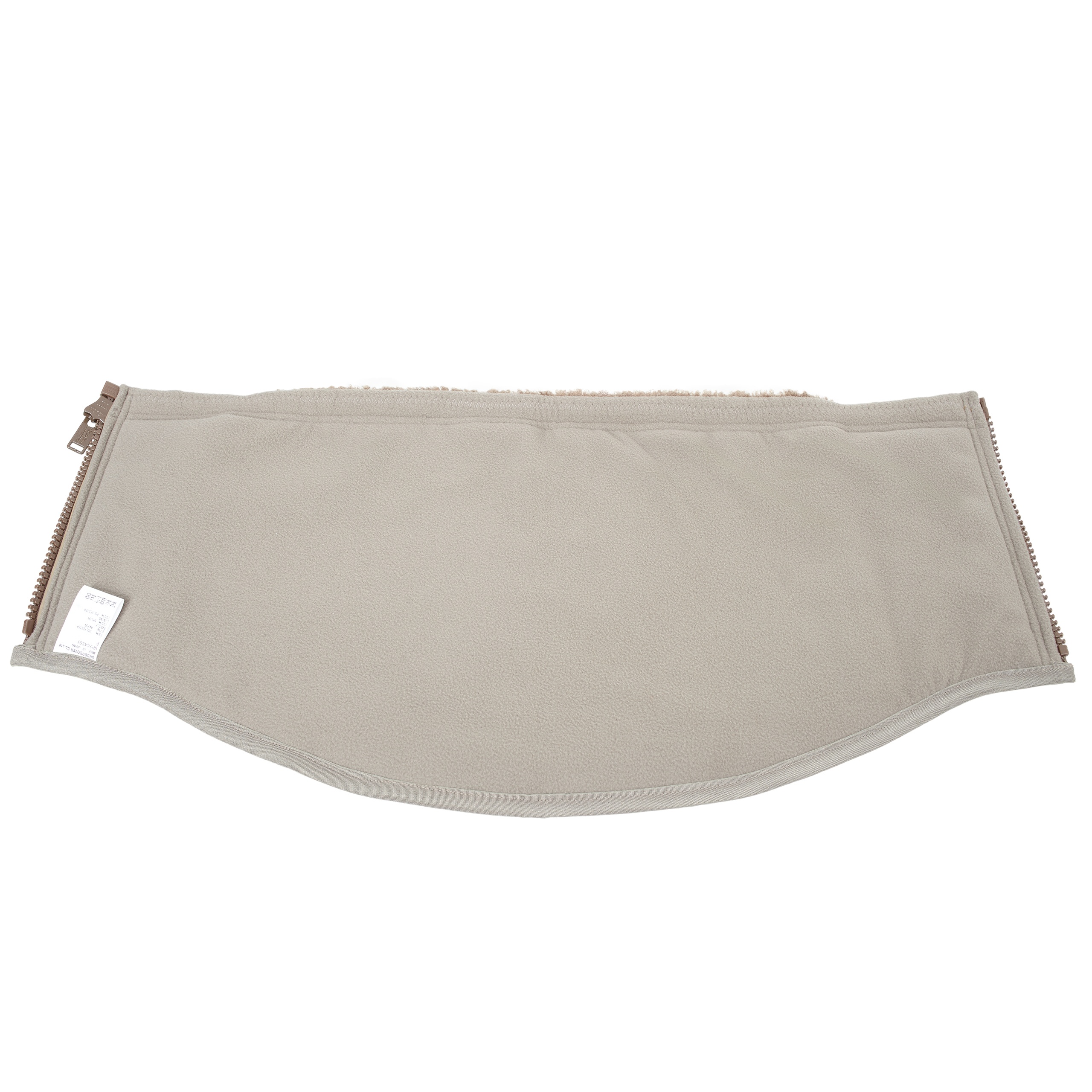 BROWN ZIP NECK SCARF - 4