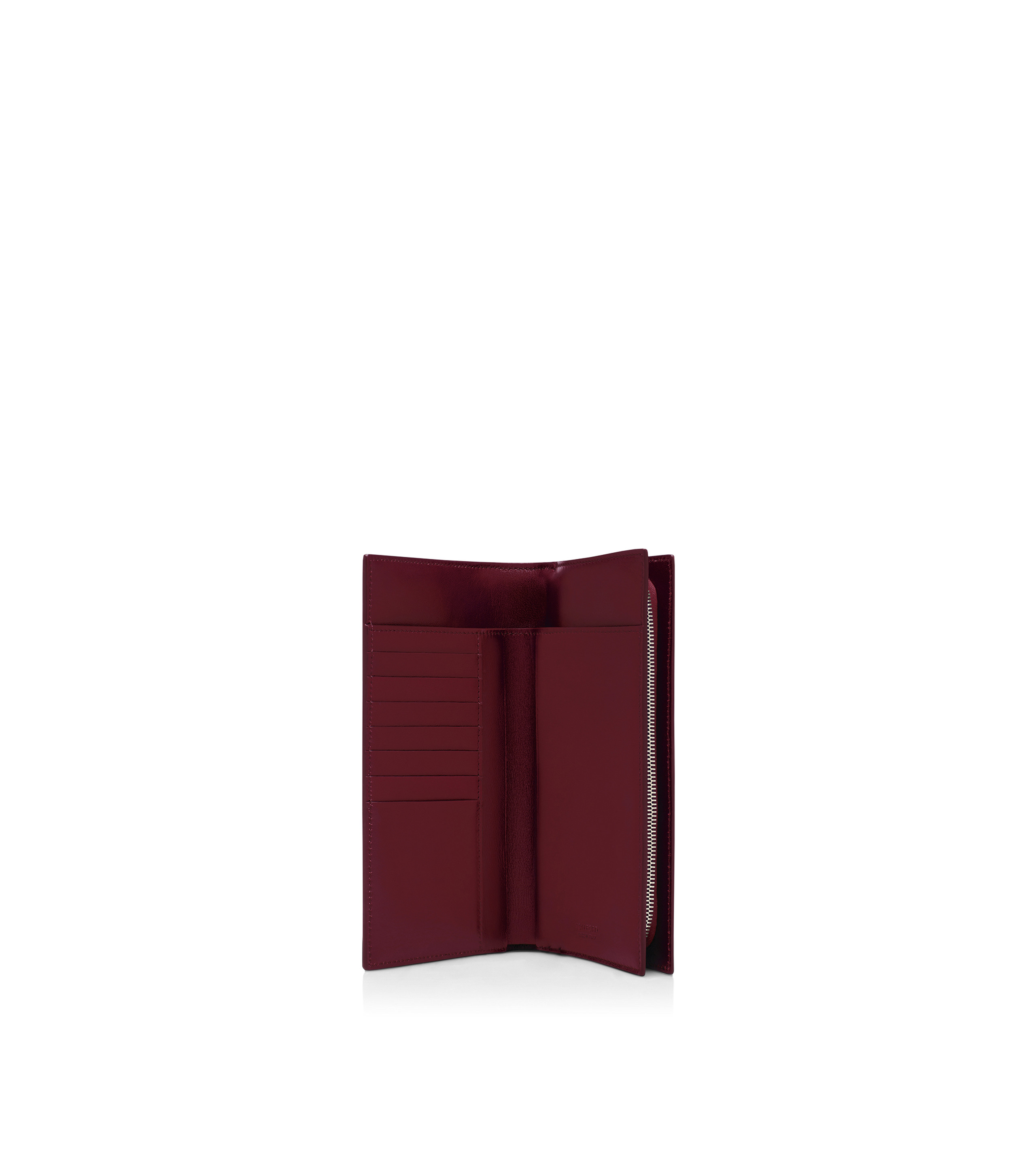 SHINY STAMPED CROCODILE LEATHER VERTICAL WALLET - 2
