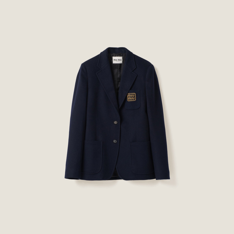 Single-breasted velour jacket - 1