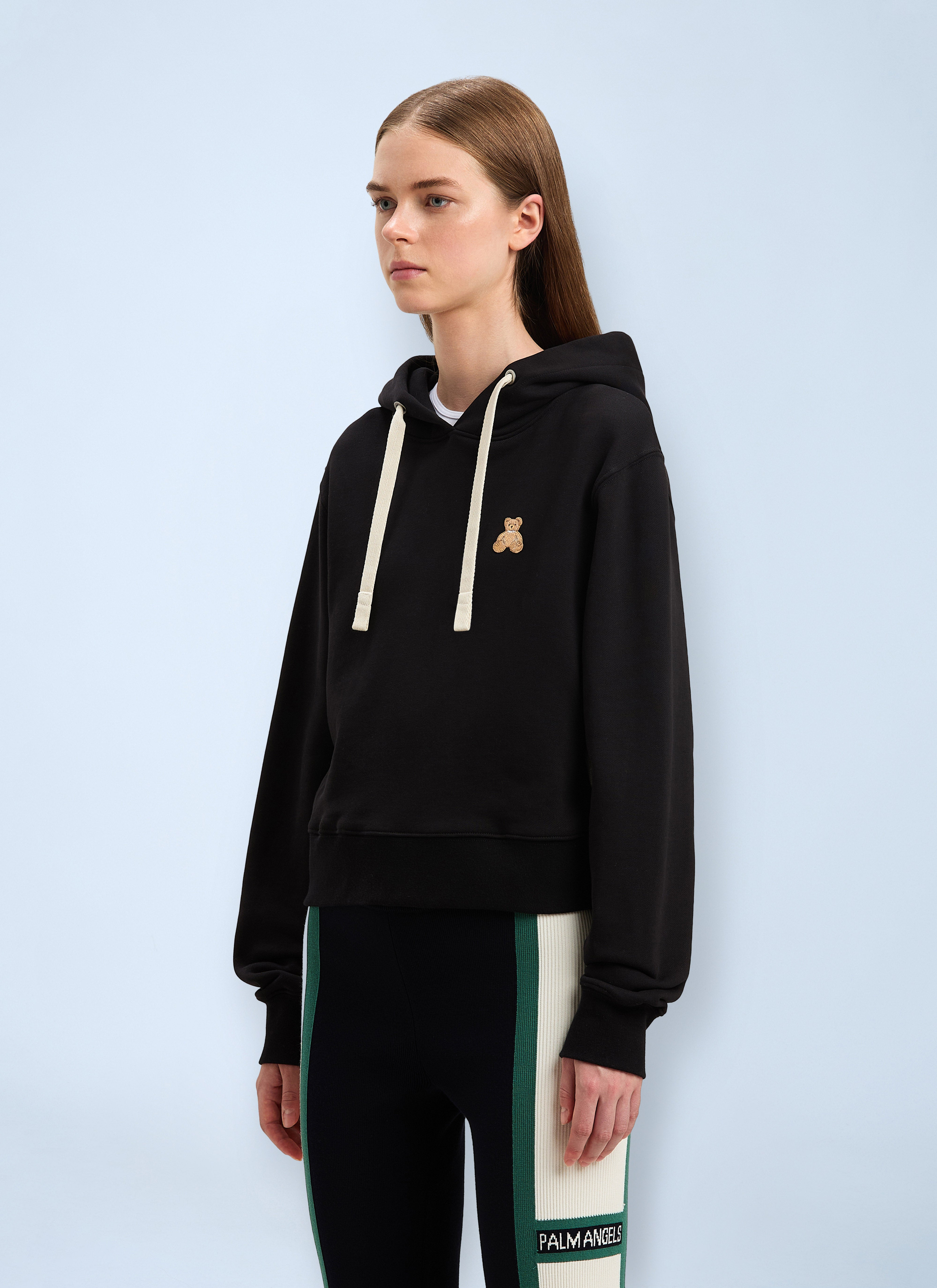 Palm Angels Women Logo Motif Hooded Sweatshirt - 3