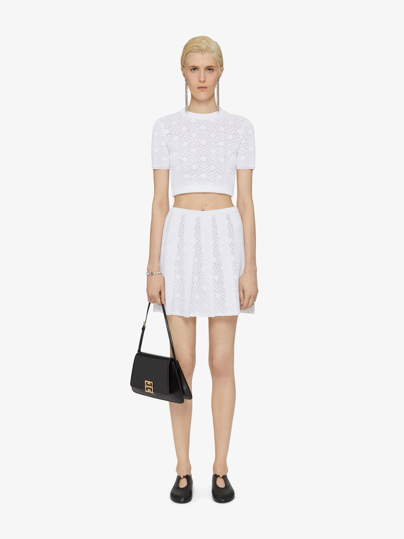 PLEATED SKIRT IN MONOGRAM 72 JACQUARD - 1