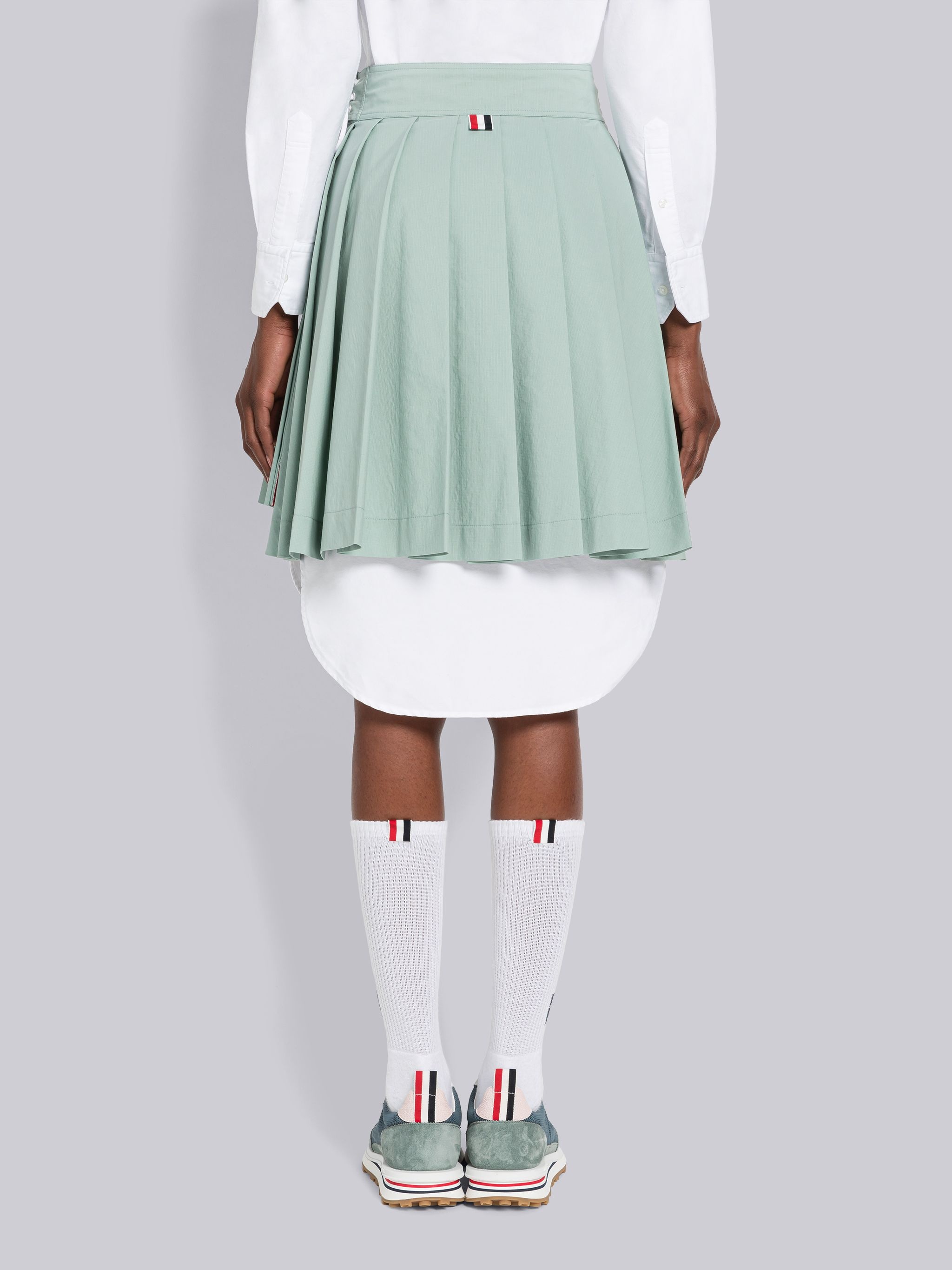 Ripstop Lace Up Pleated Mini Skirt - 3
