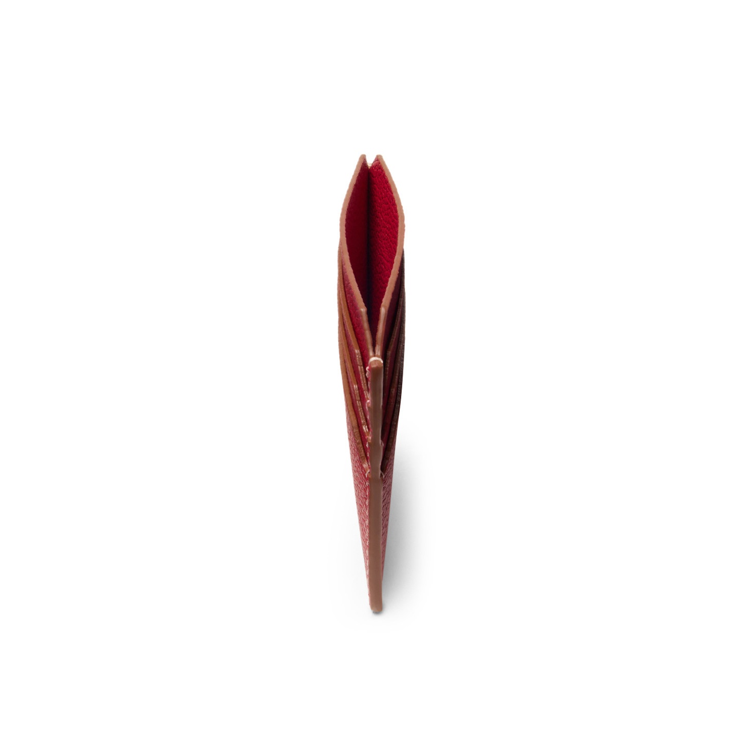 Red tumbled leather credit card holder - 4