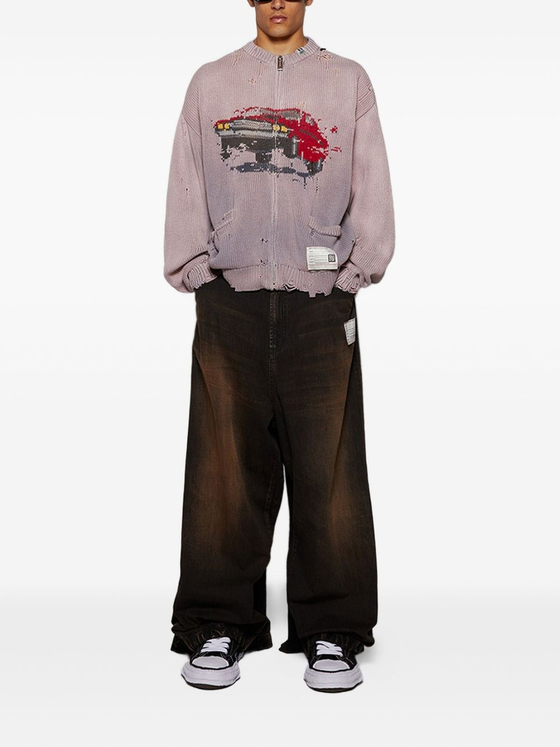 Maison MIHARAYASUHIRO Car distresses cardigan outlook