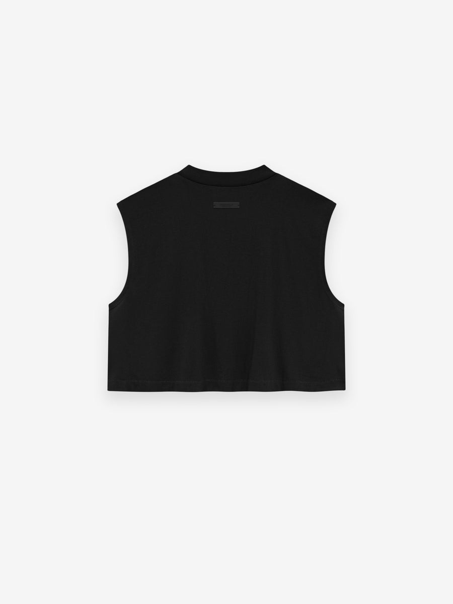 Women's Tri-Blend Cropped Muscle Tee - 3