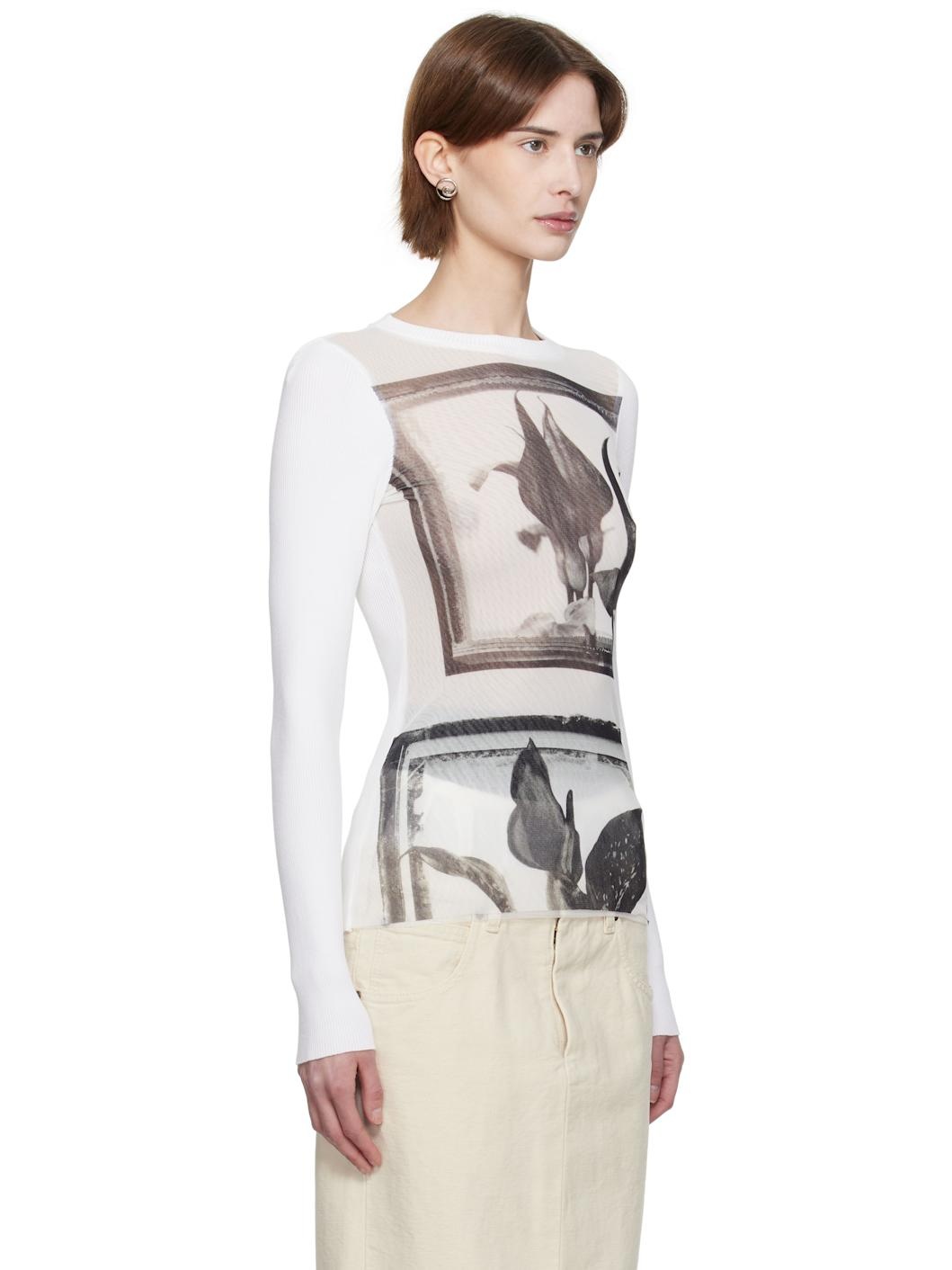White Flowers Cadres T-shirt - 2