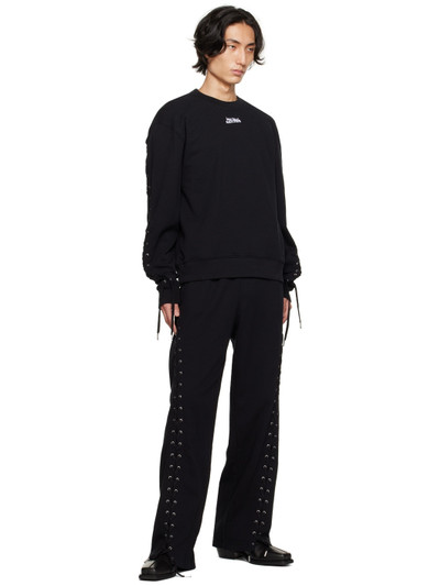 Jean Paul Gaultier Black Lace-Up Sweatshirt outlook