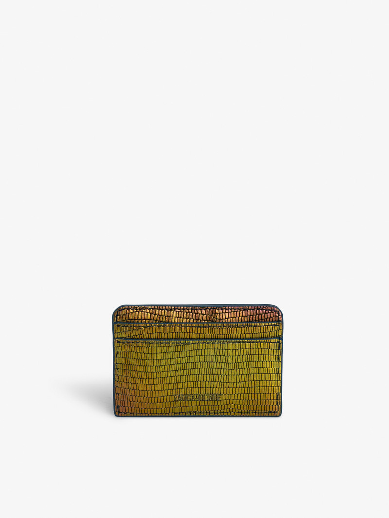Zadig & Voltaire ZV Pass Embossed Metallic Card Holder outlook