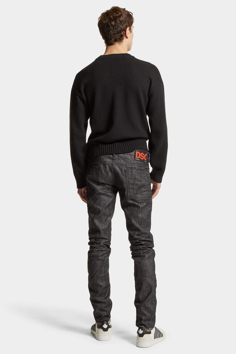 BLACK RINCE WASH SLIM JEANS 4