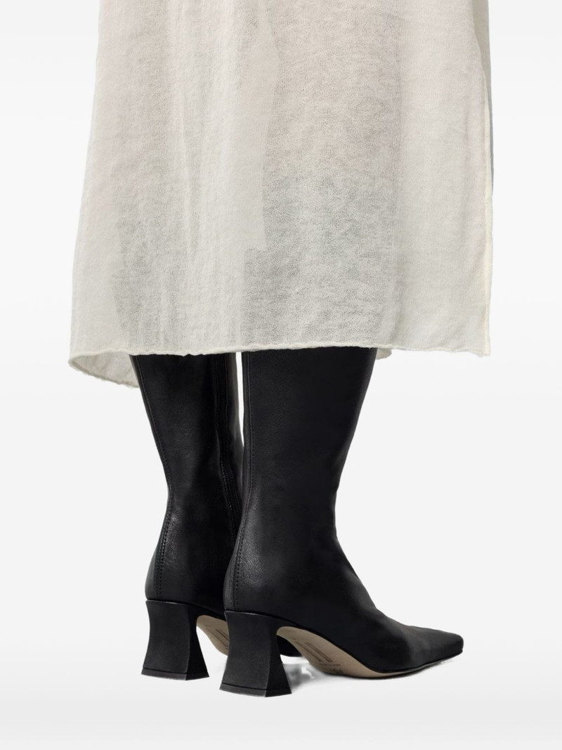 Araxi square-toe leather ankle boots 6