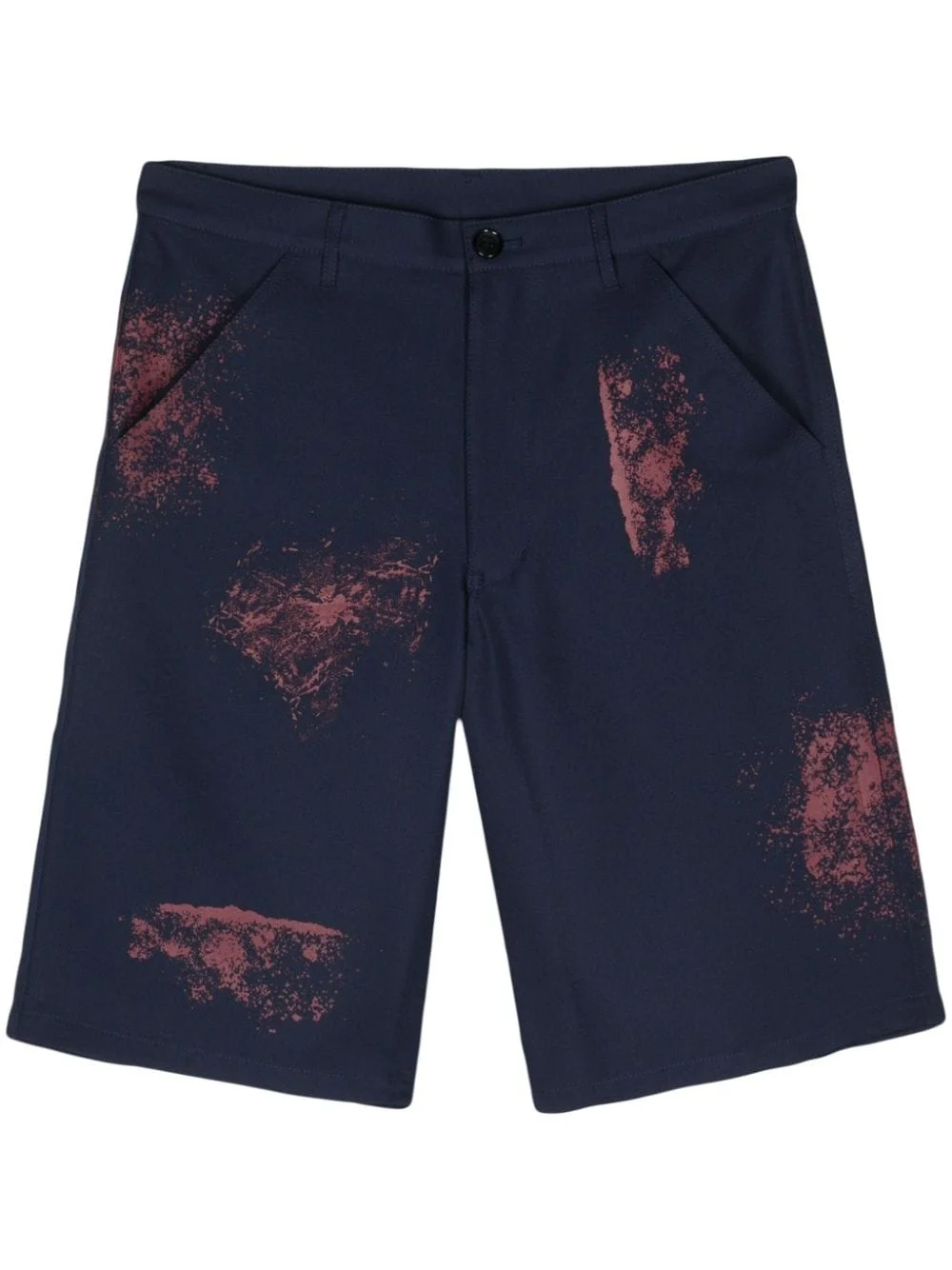 paint splatter-detail shorts - 1