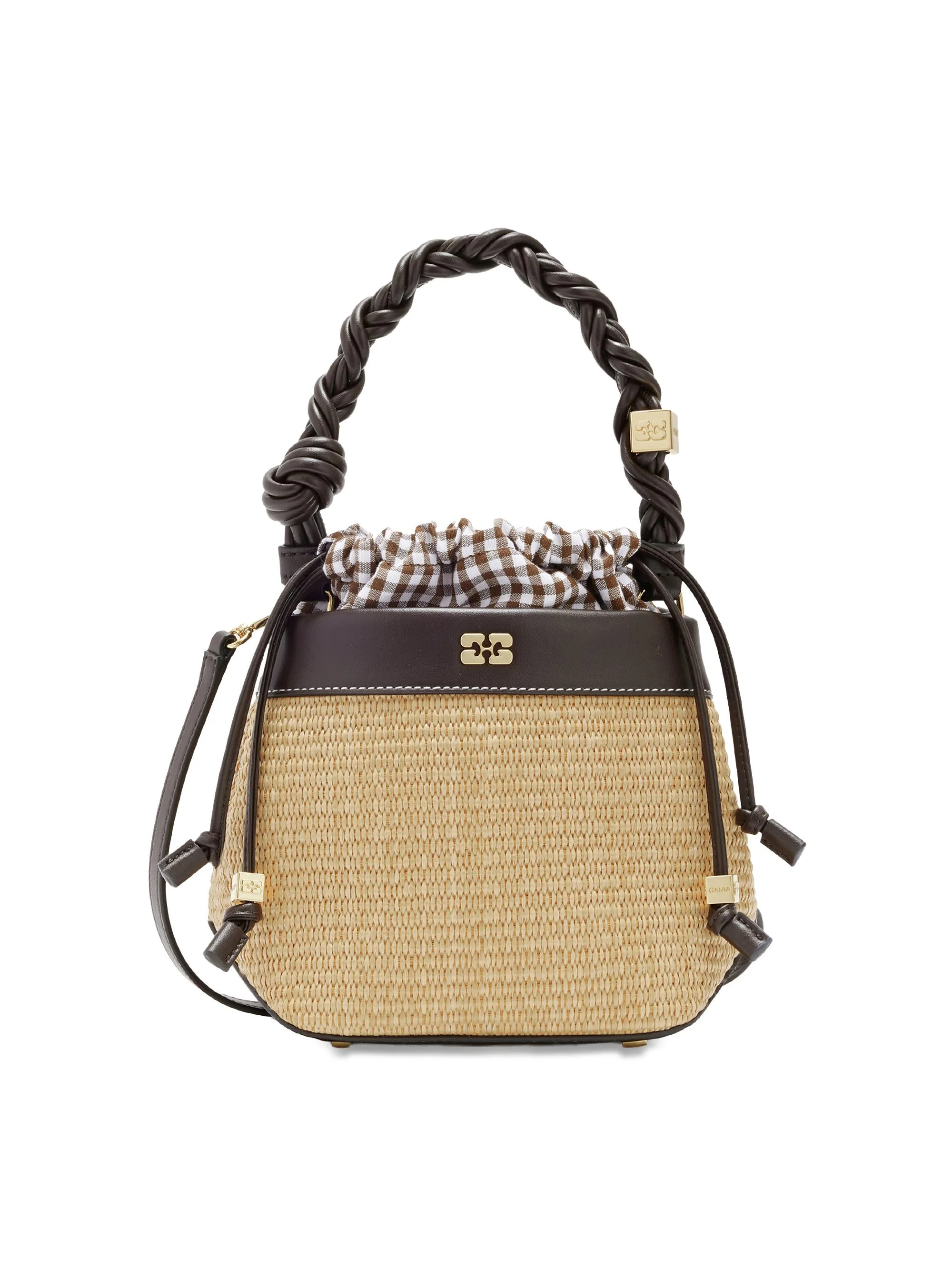 Women's Bou Raffia Bucket Bag - Seal Brown - 1