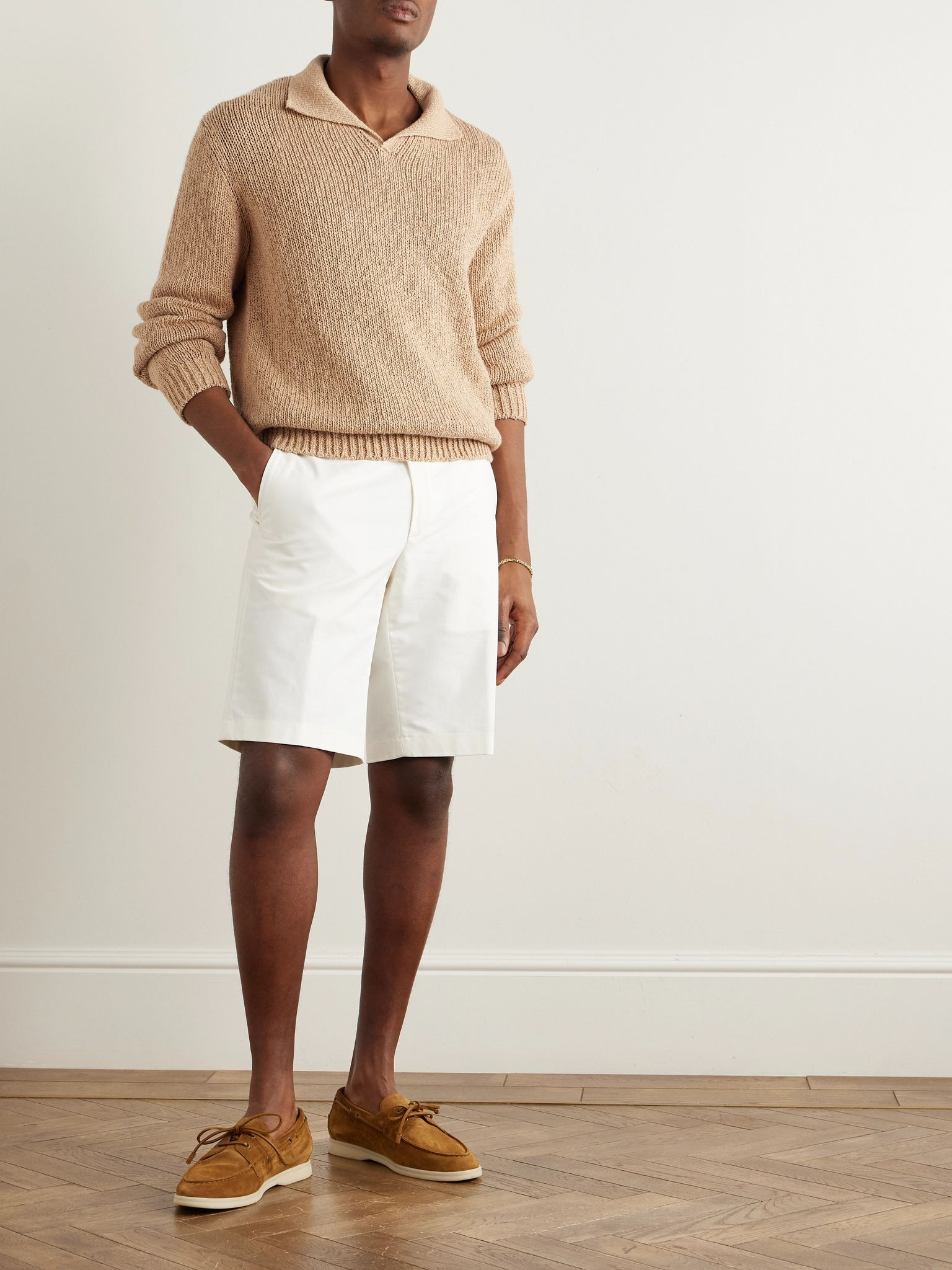 Isola Bella Cotton Polo Shirt Beige - 2