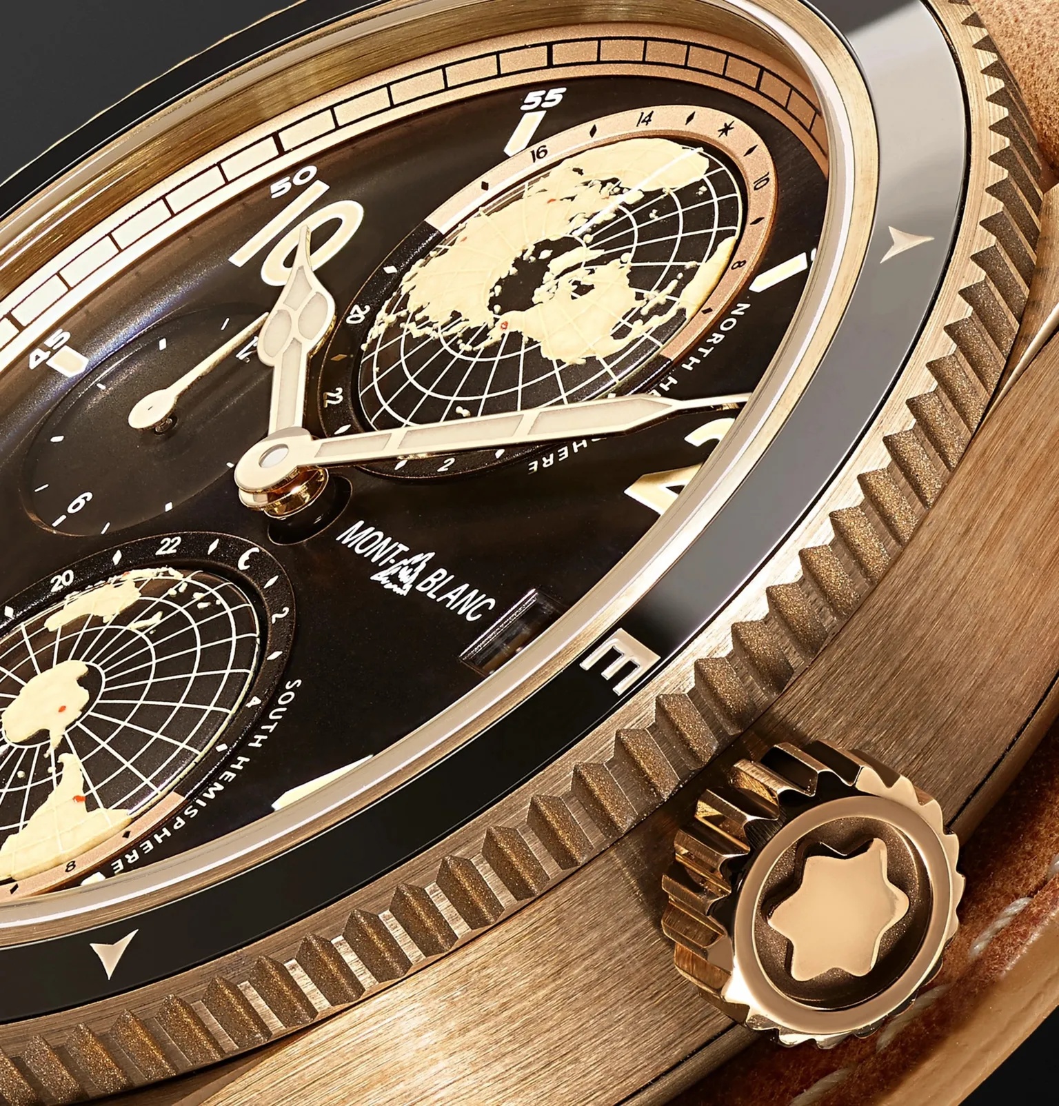 1858 Geosphere Limited Edition Automatic 42mm Bronze and Leather Watch, Ref. No. 117840 - 7