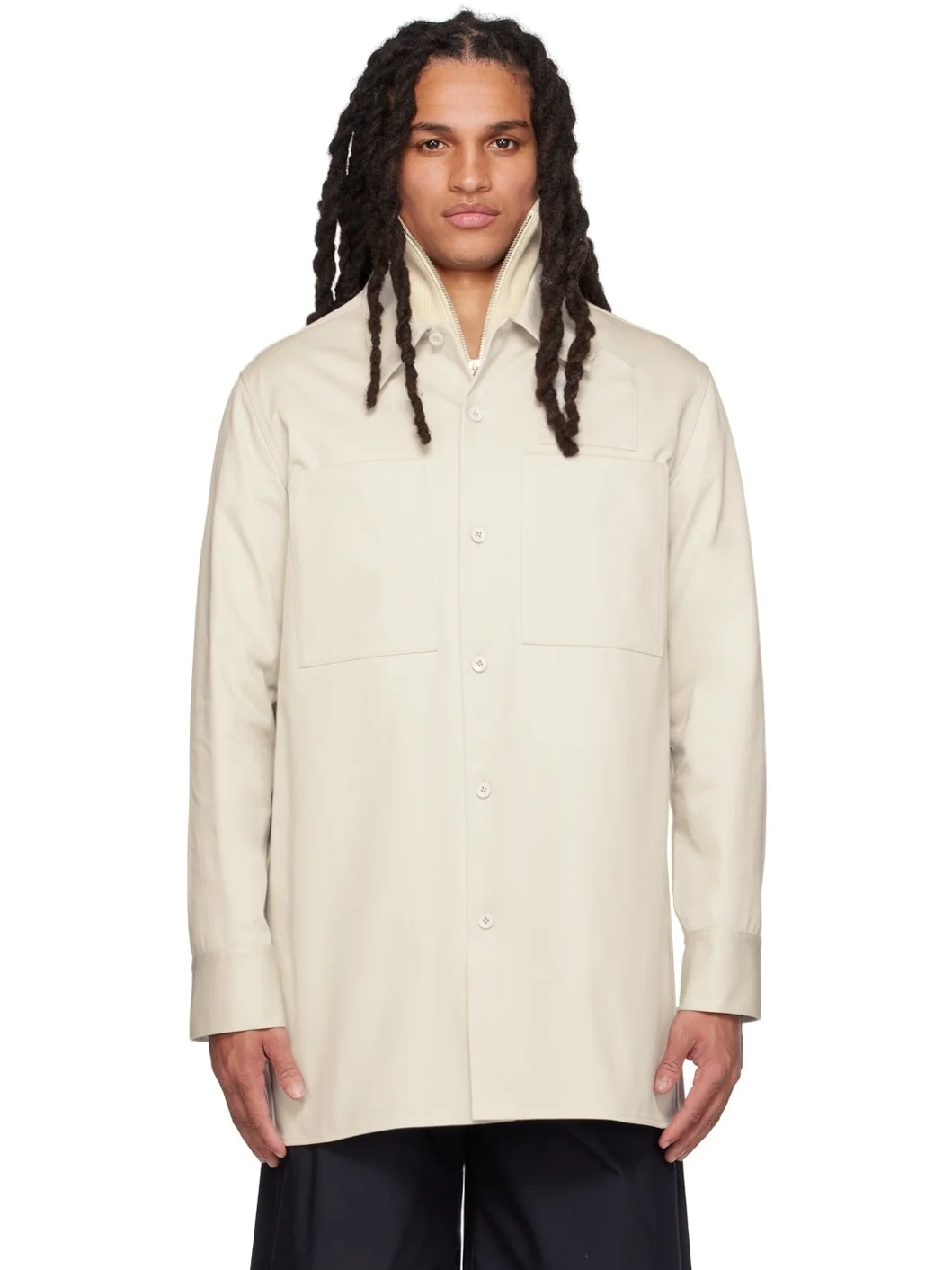 Gray Pocket Shirt - 1