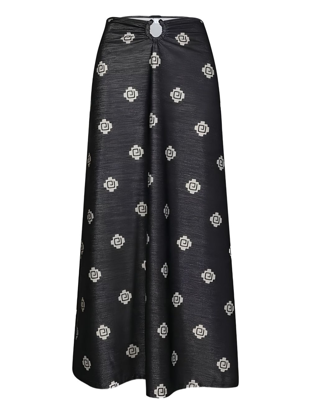 geometric-print midi A-line skirt - 1