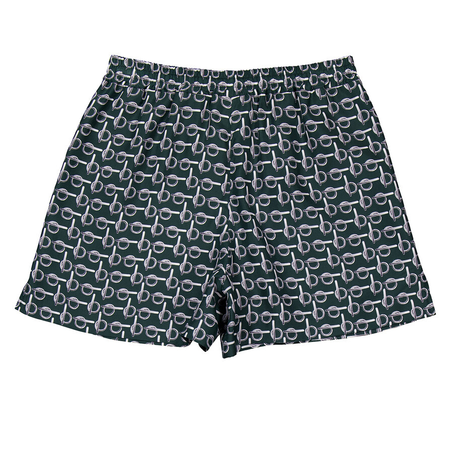 Burberry All-Over B-Print Silk Shorts - 7