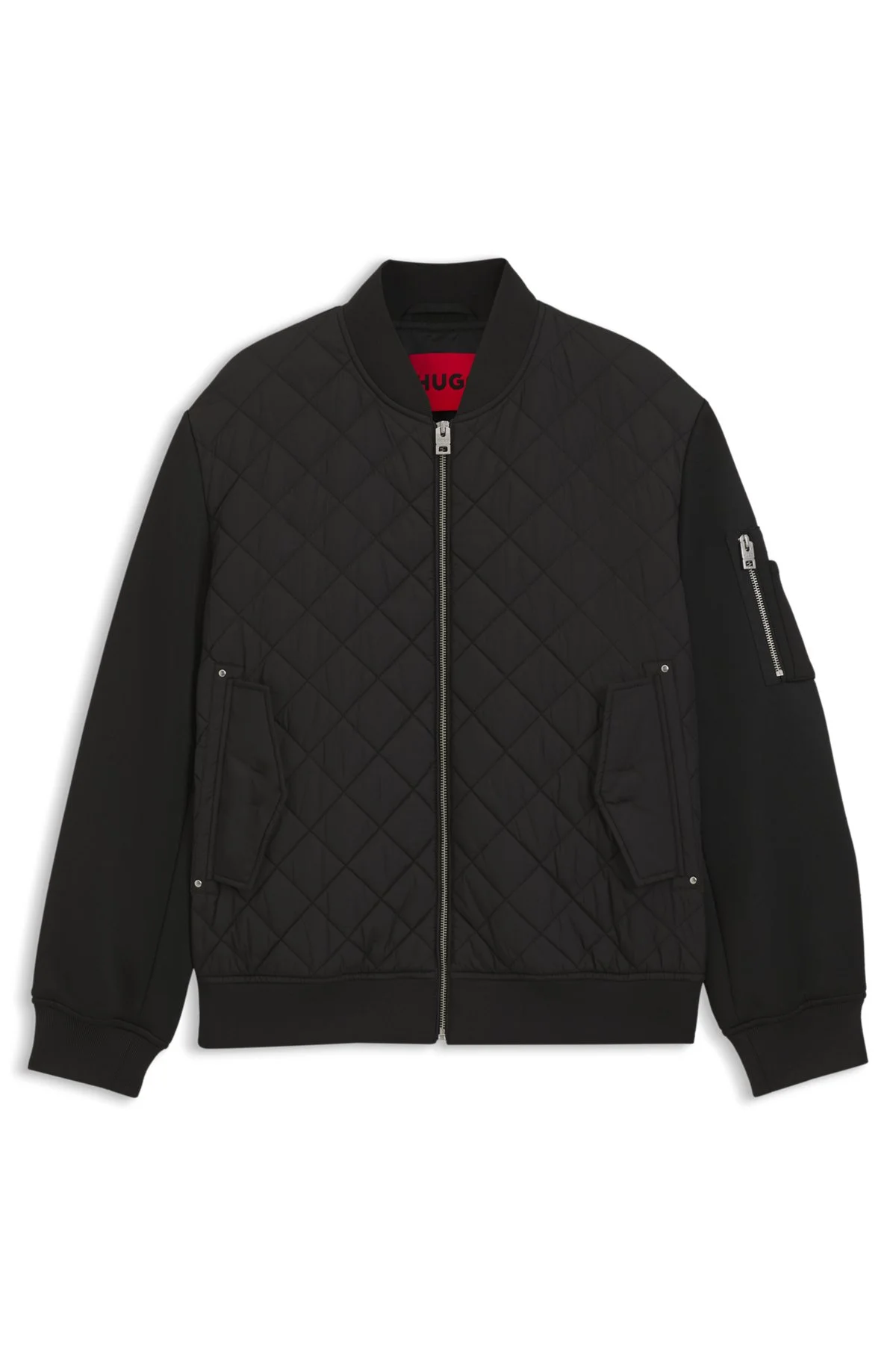 WATER-REPELLENT JACKET IN MIXED MATERIALS - 1