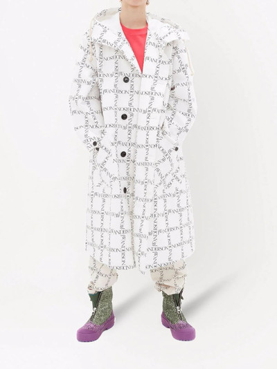 JW Anderson all over logo print parka outlook